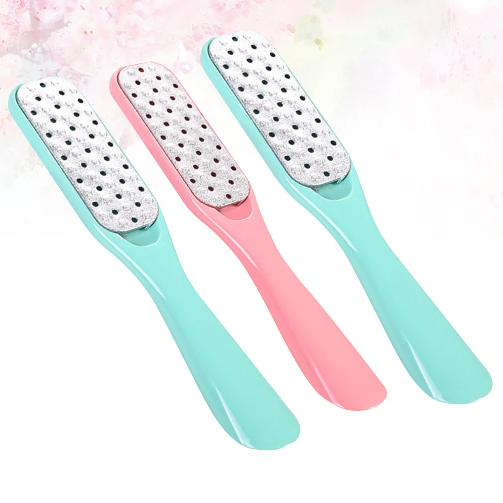 

3pcs Stainless Steel Double-Sided Nail File Manicure Block Durable Nail Sand Tool For Home Salon Polish Removal Skin Care Green