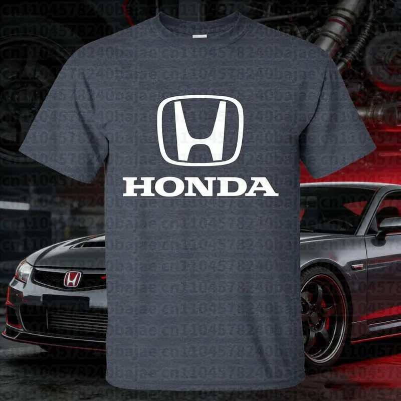 

2025-26 Summer Honda Fashion Moto Honda Graphic Work Clothes 100% Cotton Printed T-shirt Loose Casual Comfortable and Breathable