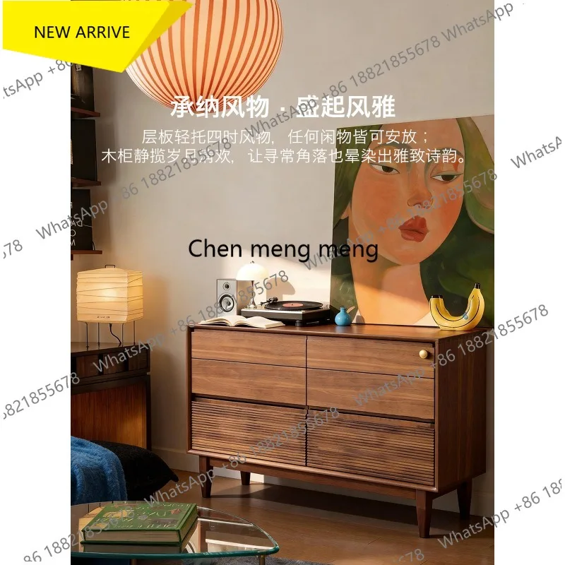 M178 North American black walnut medieval bucket cabinet against the wall side cabinet dining room living room storage locker