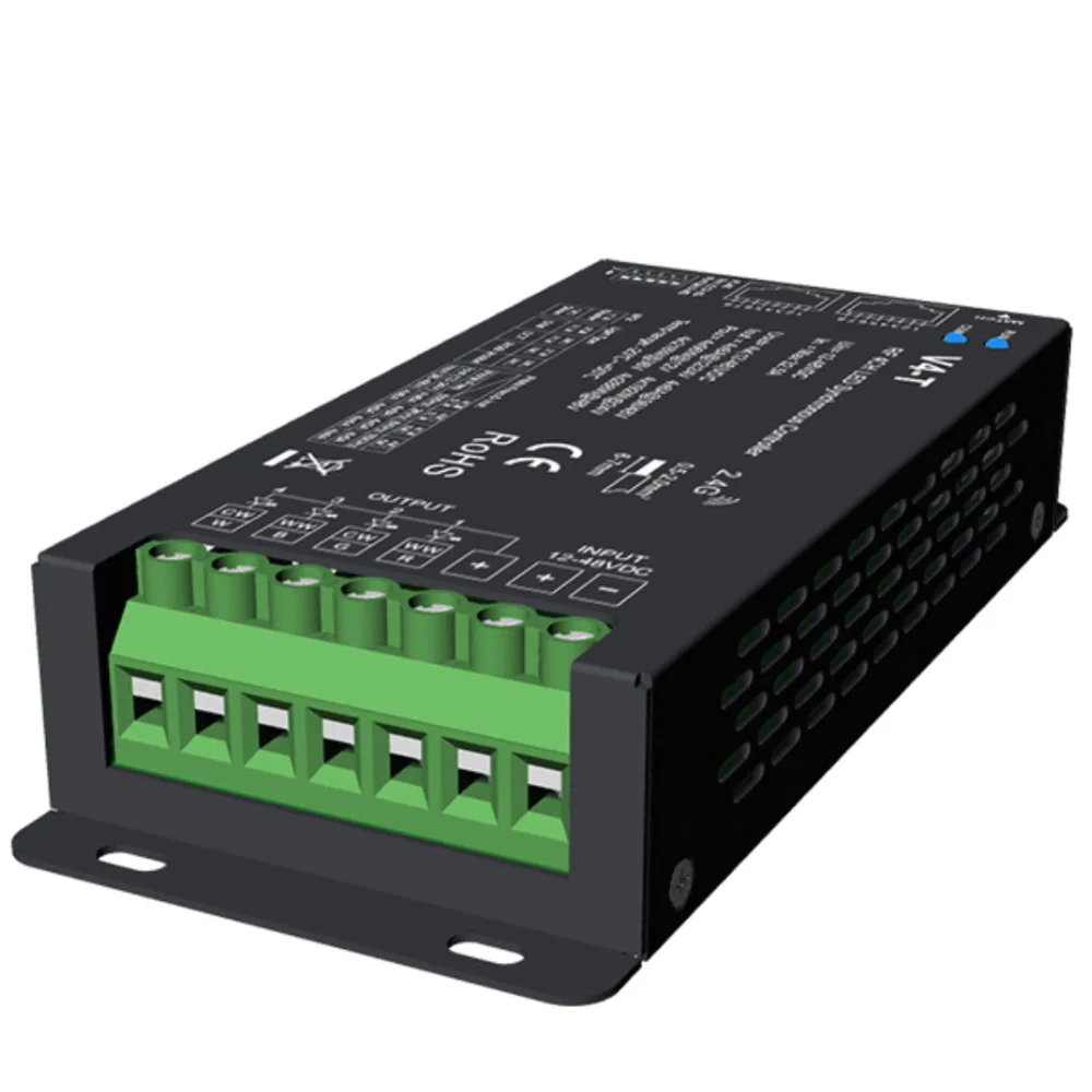Controlador LED RGB V4-T DMX512 RJ45 4 canales 2,4G RF DC12-48V luz de Control remoto inalámbrico RGBW controlador de tira LED 16000Hz