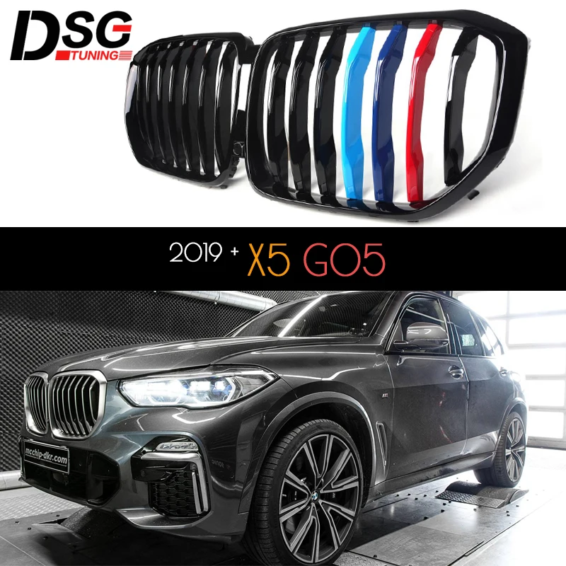 Glossy M Tri-colour  Replacement Grill Bumper Kindey Grille Hoods for BMW New X5 2019