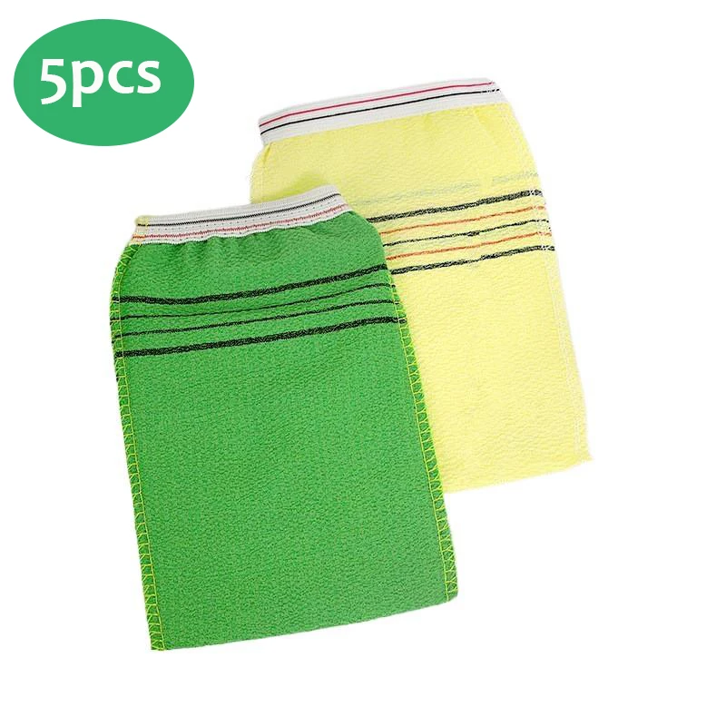 Mitaines de bain exfoliantes pour adultes, 5 pièces, gants de Spa Extra résistants pour l'épurateur de corps, pour l'élimination des peaux mortes