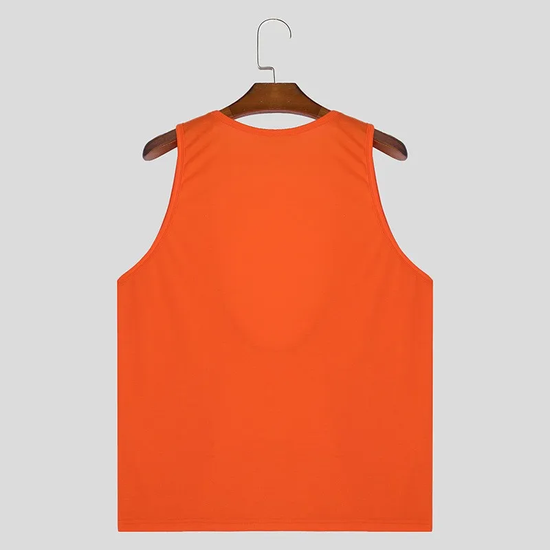 メンズスキニージムディープ V ネックタンクトップレジャー人気のノースリーブスポーツウェアファッションスリムフィットパッチワークボディービルベスト S-2XL