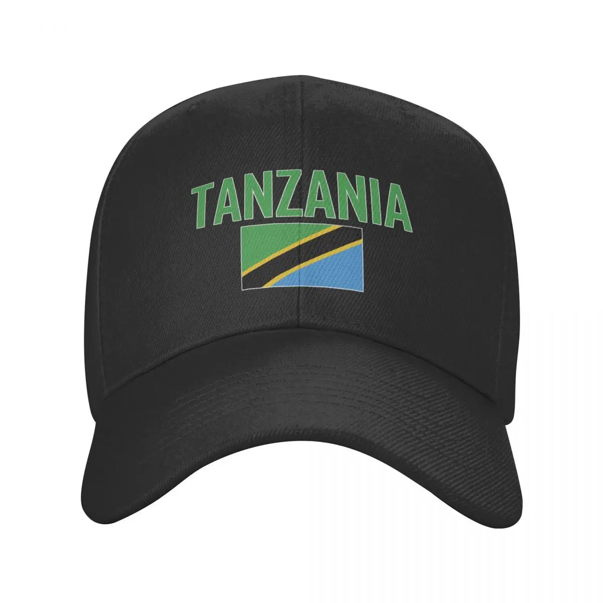 

TANZANIA Country Name With Flag Sun Baseball Cap Breathable Adjustable Men Women Outdoor Soccer Hat For Gift