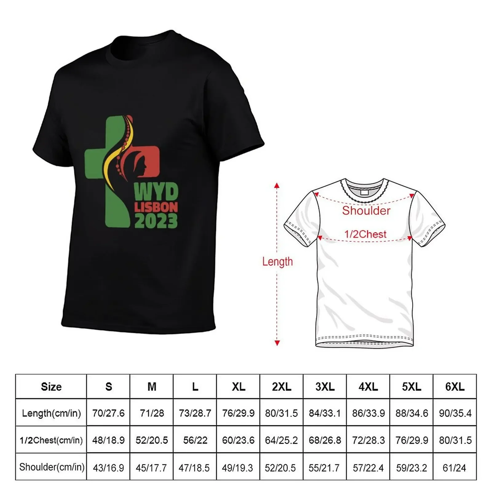 World Youth Day Lisbon 2023 - WYD Lisbon 2023 T-Shirt oversized cute tops mens graphic t-shirts hip hop