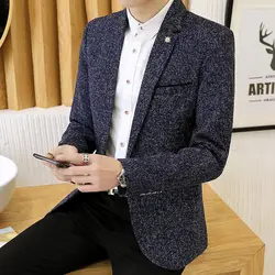 Fashion Loose Solid Color Button Pockets Korean Blazers Men's Clothing 2023 Winter New Casual Tops All-match Blazer