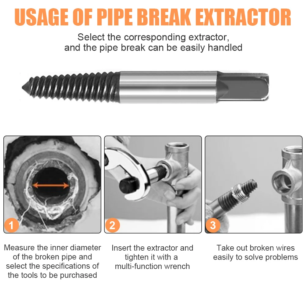 5/6pcs Hex Screw Extractors Tool Center Drill Bits Guide Set Damaged Bolt Remover Removal Tools Speed Easy Out Set Power Tools