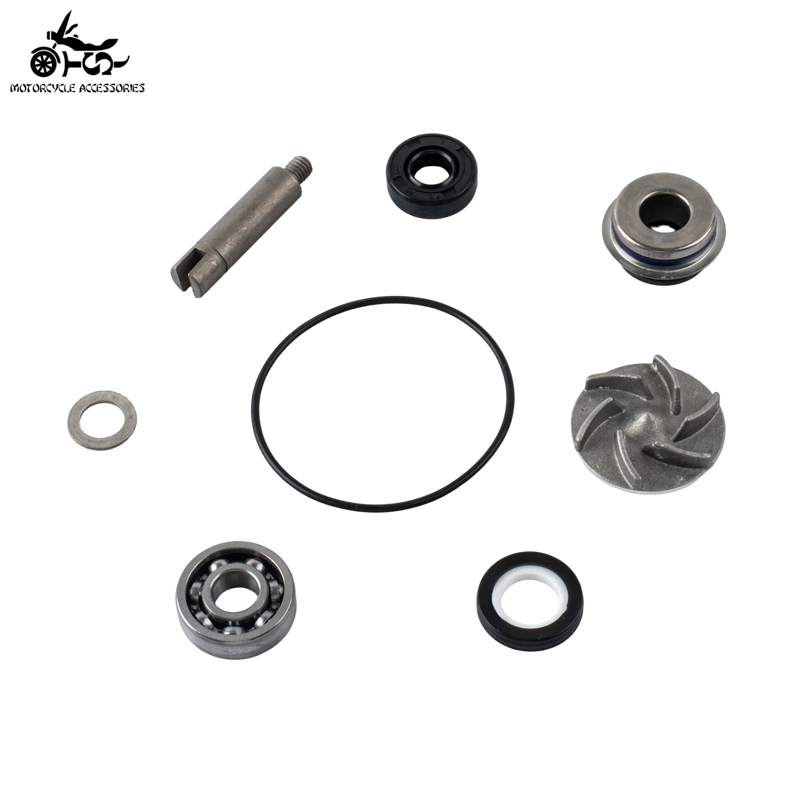 SJ Motorcycle Water Pump Repair Kit For Aprilia Scarabeo 125 Light Scarabeo 200 Light 2007-2015 AP3LDA000324 Impeller Shaft Seal