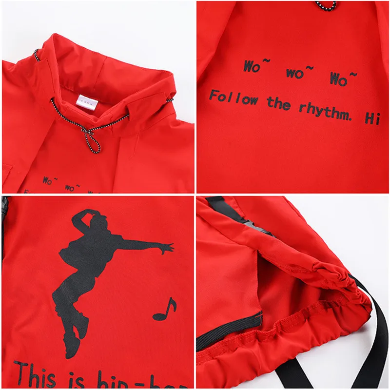 Boys Hip Hop Vest Sweatshirt Cargo Pants Girls Street Dance Clothes Sets Child Jazz Joggers Kids Streetwear Performance Costumes