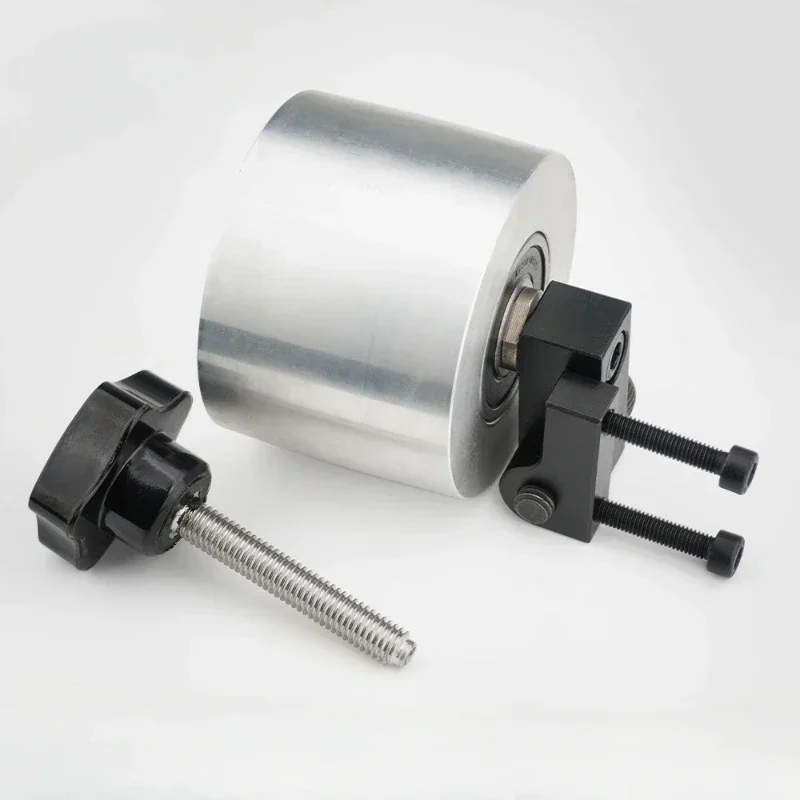 Roda de Alumínio com Correia de Areia Ajustável Rolamento Duplo Roda Acionada para Lixadeira de Correia Roda Guia Transportadora F68*50 mm