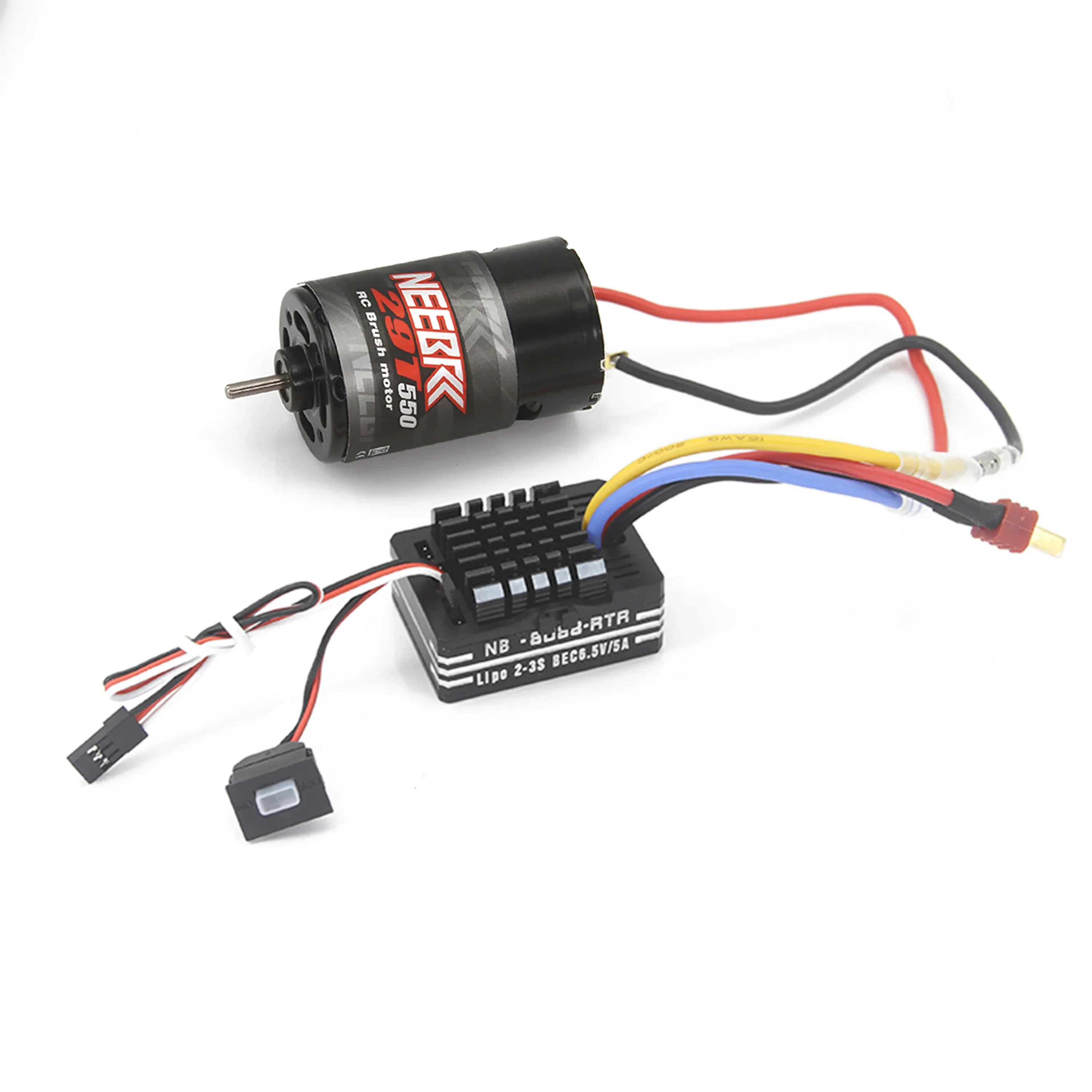 Neebrc 550 motor escovado à prova d'água 60/80a esc para 1/10 rc crawler wltoys axial kypsho hsp scx10 axi03007 jl 90046 trx4 trx6 carro