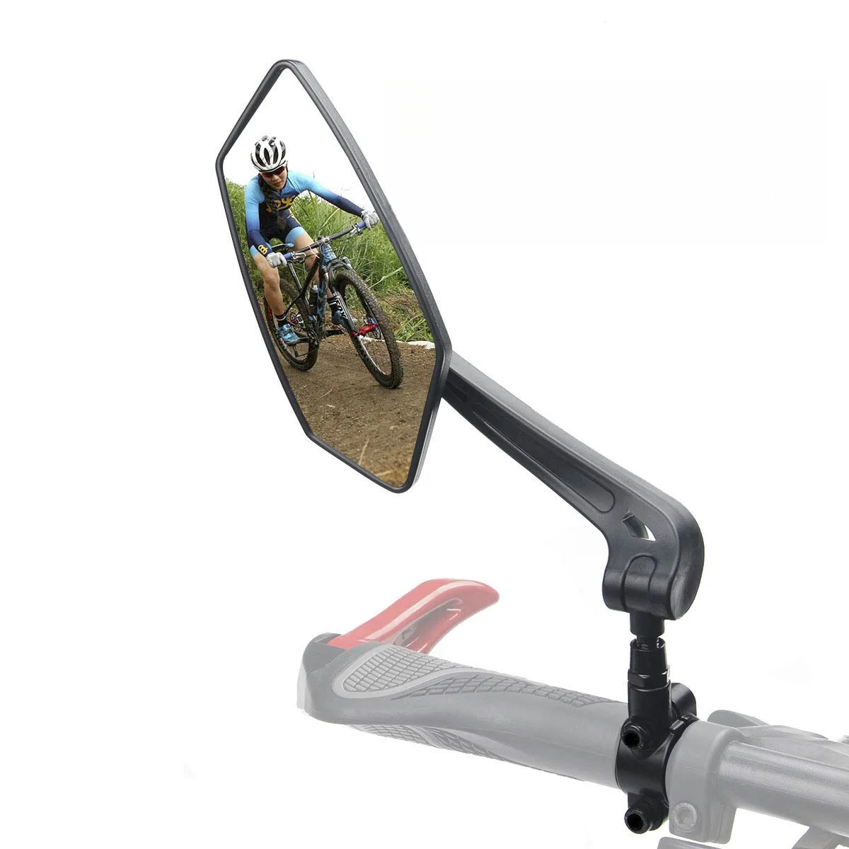 1 PCS 360 Degree Rotating Bicycle Rearview Mirror, Motorcycle Electric Bike Reflector, High-Definition Glass Mirror