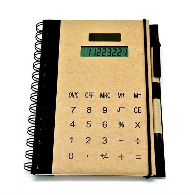 Ledger Calculator Notebook Calculator Combo with Pen Solar Student Finance Applicable Large Screen Business Gift Calculator