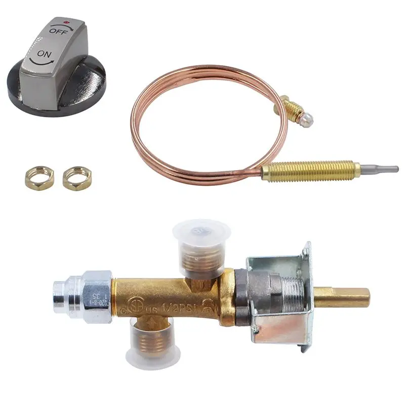 

HOT 5/8In(3/8In Swivel Flare)Male Flare Gas Safety Control Valve Thermocouple Assembly Kit For Low Pressure Propane Fire Pit~Jul