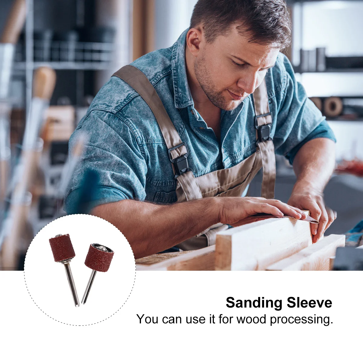 

51Pcs Sanding Bands Drum Sleeves Mandrels Rotary Tool Kit Standard Size for Smoothing Polishing DIY Artwork