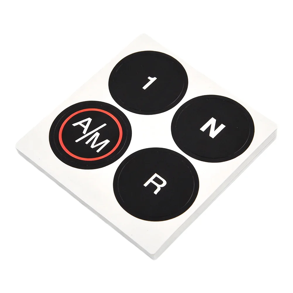 For FIAT 500 MTA Manual Shift Button Repair Decal Vinyl Overlay Sticker Kit for Worn Peeling Gear Indicator Labels
