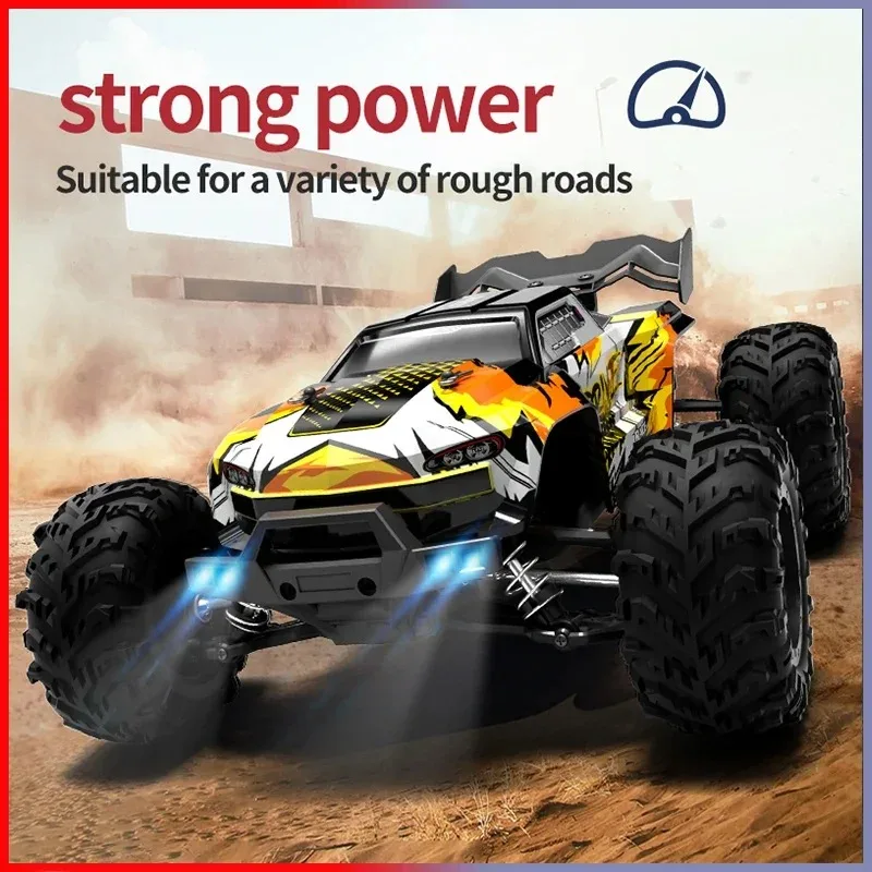 RC Cars 2.4G 390 Moter High Speed Racing with LED 4WD Drift Remote Control Off-Road 4x4 Truck Toys for Adults and Kids 2024 New