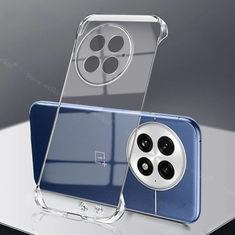 Frameloze slanke doorzichtige plastic pc-harde hoes voor OnePlus 13 One Plus 13 13R 13T 13S 12 12R 11 11R 10T 10 9 8 Pro 9R 9RT telefoonhoes