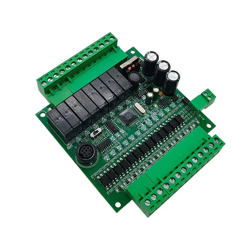 Industrial Control Board Programmable Logic Controller, FX2N-20MR FX2N-20MT DC Relay Transistor Module with Modbus-RTU Protocol