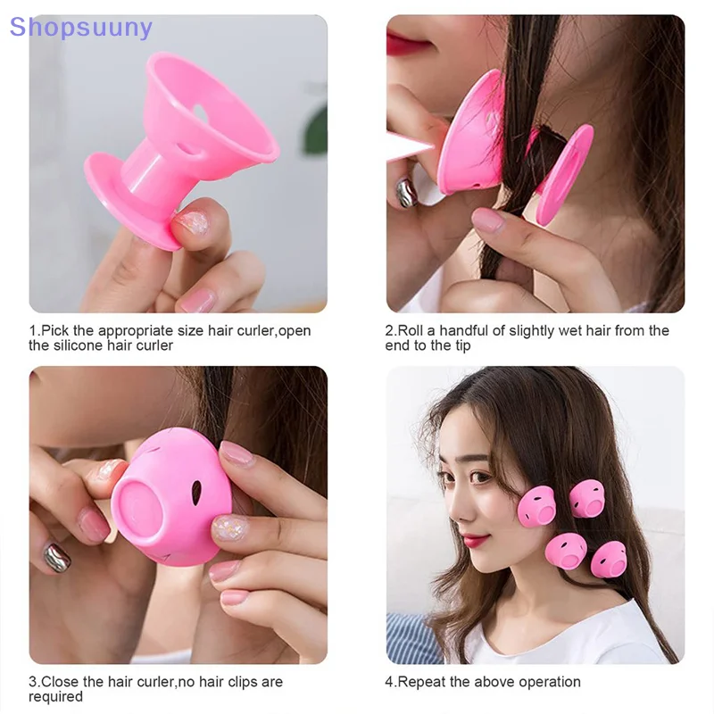[SU]10/20PCS Mushroom Bell Curler Sleeping Curl Perm Free Curl Artifact Heatless Hair Roller Curler[SU]