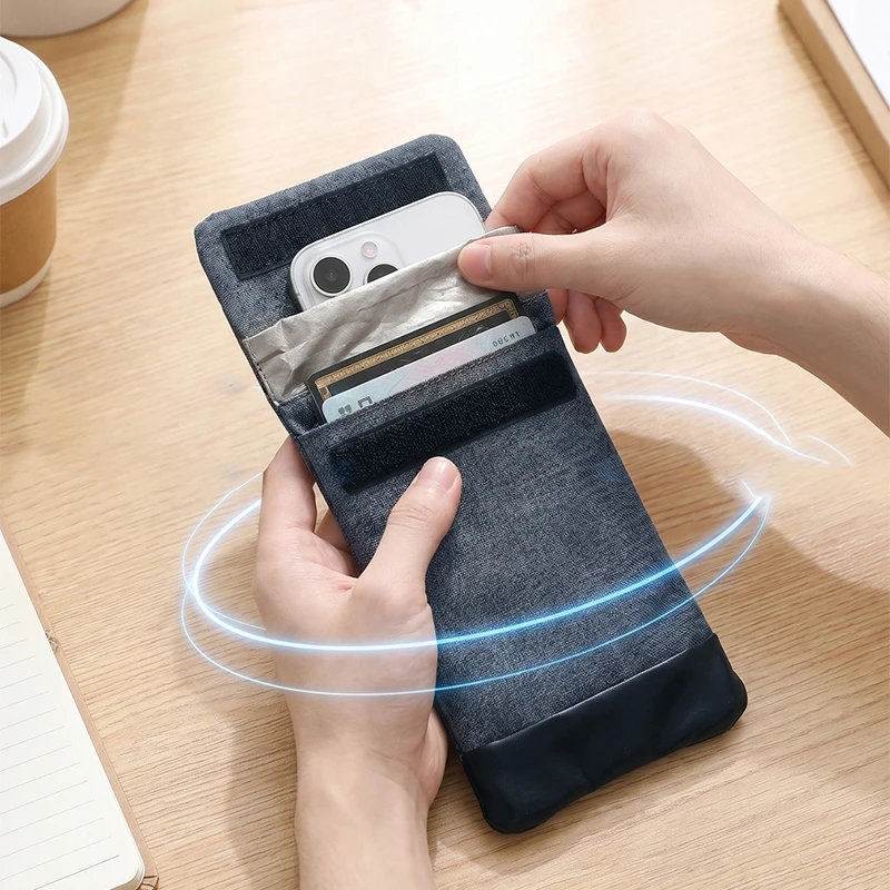 Pochette de protection anti-ondes Faraday, sac de voyage portable anti-RFID, anti-pistage, anti-vol, pour téléphone et clé de voiture, protection de la vie privée