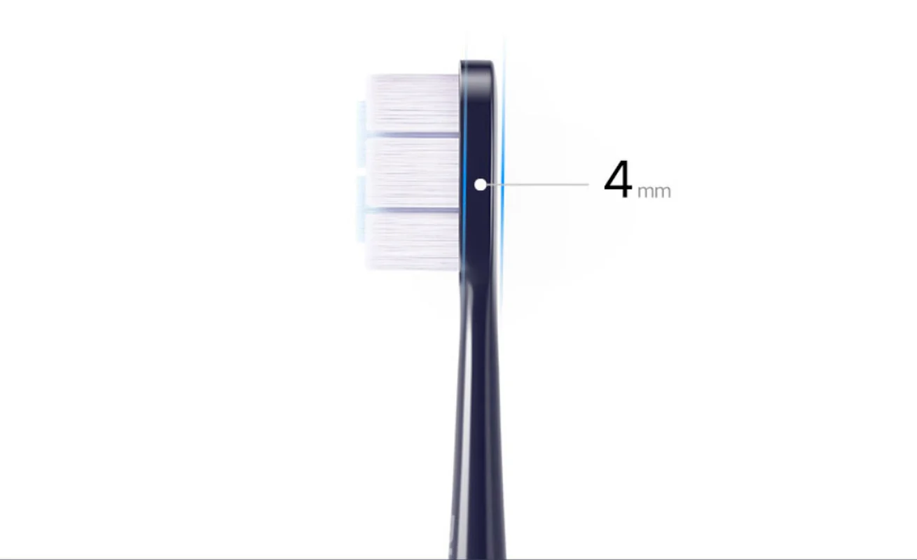 Mijia-Cabezal de cepillo de dientes eléctrico T700, 2 piezas, Sónico, 4mm, ultrafino, adaptable, higiene bucal limpia