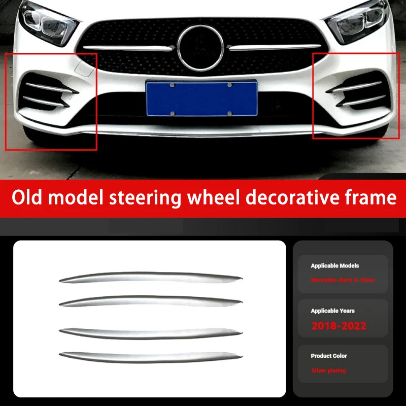 Applicable to 19 Mercedes-Benz new A-class w177 A180L A200L intake grille fog light trim strip cross-border modifications