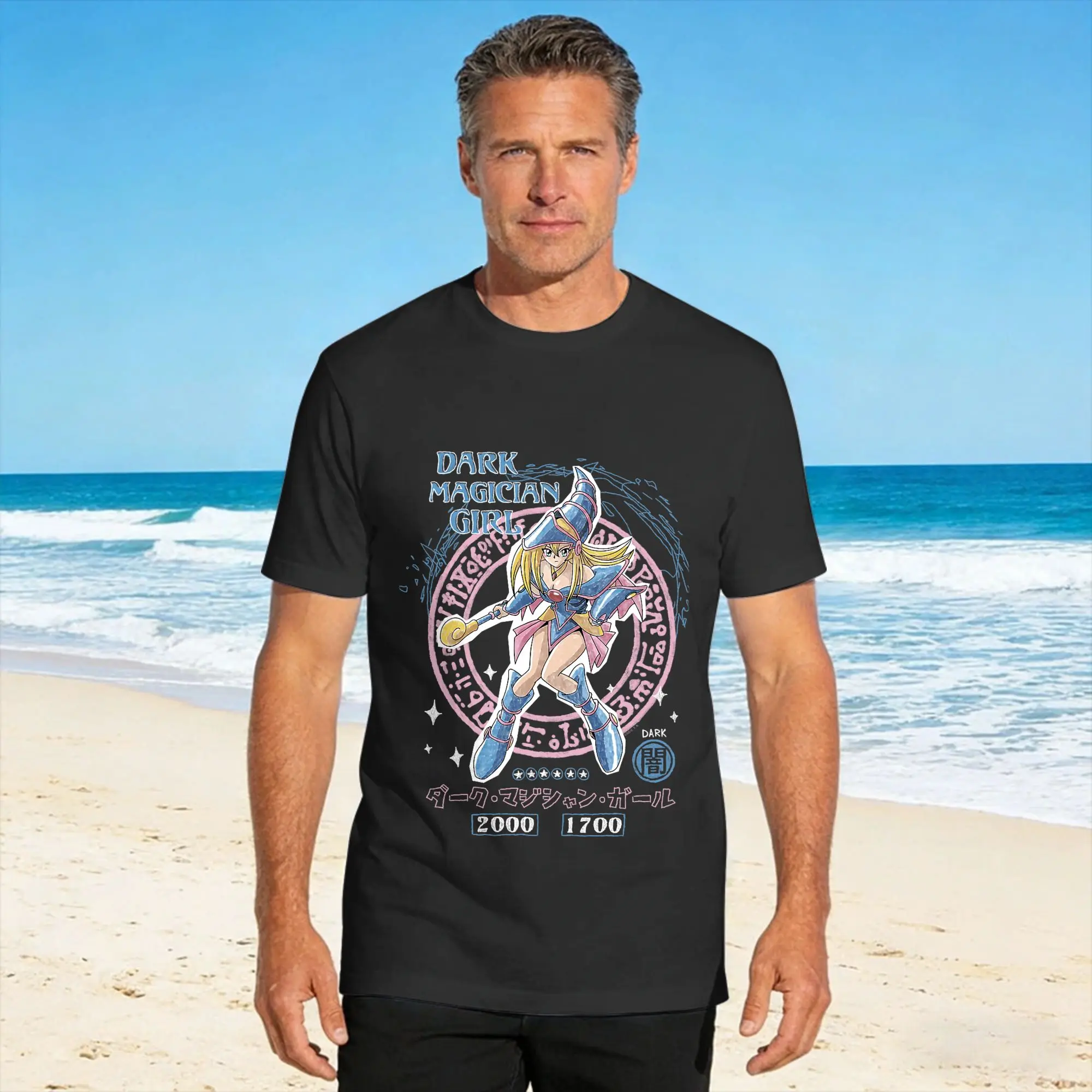 Duel Monsters Dark Magician Girl Card Pose Anime T Shirt Couple  Streetwear T Shirts Summer O Neck Harajuku Tee Shirt Plus Size