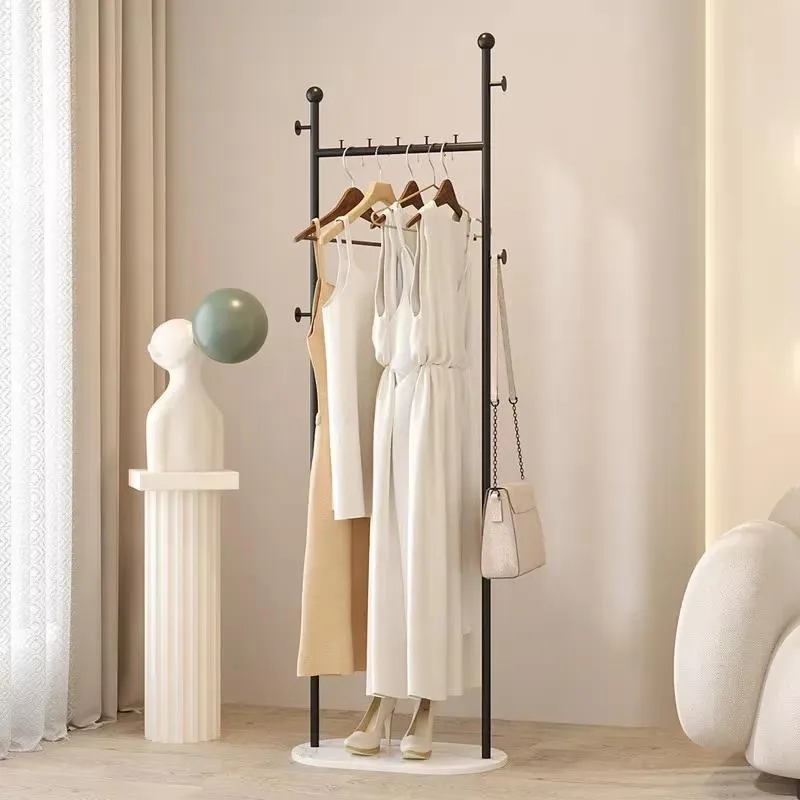 Freestanding Iron Valet & Suit Stand with Multi-Function Features, Versatile Wardrobe Organizer for Home, Bedroom, Living