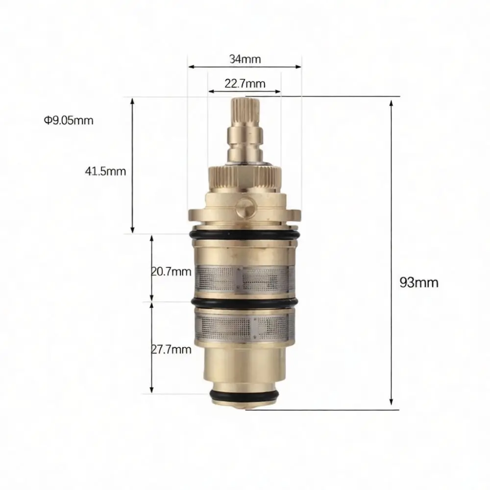 Universal Solid Brass Thermostatic Mixing For Shower Faucet Repair Hot Cold Water Temperature Regulator