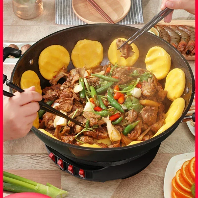 

Electric wok Household cast iron integrated pot Multifunctional electric wok Electric hot pot cocina electrica ollas de cocina