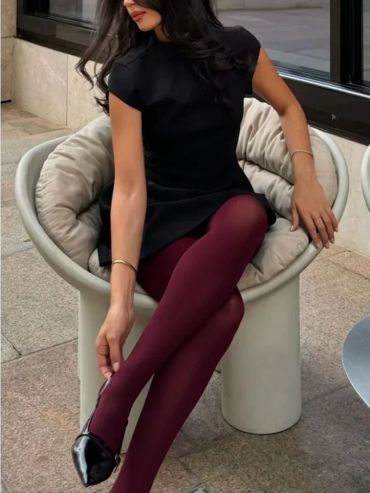 겨울 섹시 여성 스타킹 레깅스 스키니 패치워크 캐주얼 솔리드 하이웨이스트 슬림 스트릿웨어 여성 팬티스타킹 란제리