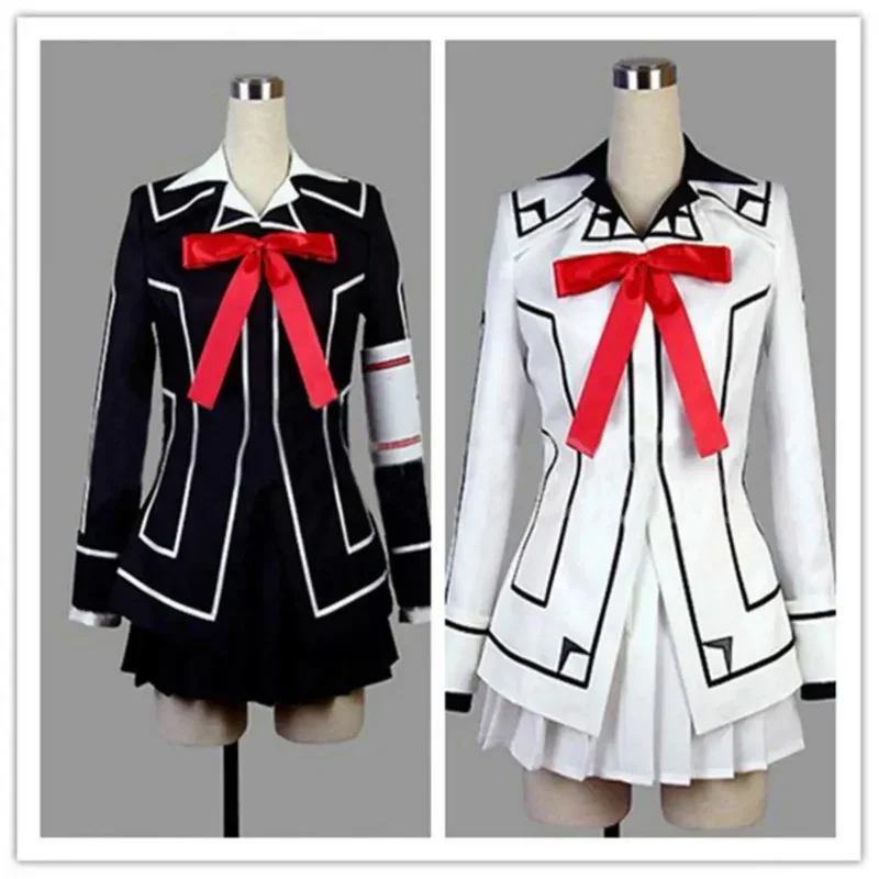 

Vampire Knight Cosplay Costume Yuki or Black Womens Cross White Dress uniform