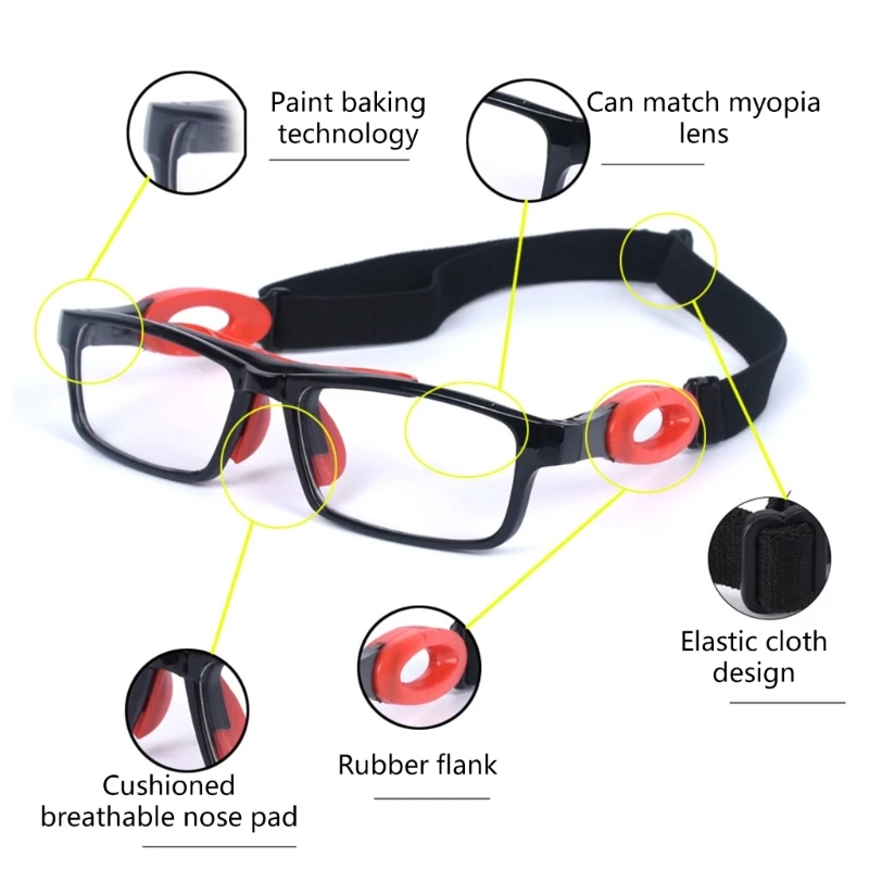 New Basketball Glasses Sport Eyewear Football Eye Glasses Anti-Collision Glasses Removable Training Goggles Cycling