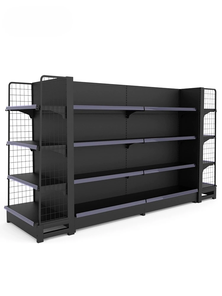 

Supermarket shelves frosted black multi-functional combined multi-layer shelving single-sided double-sided snack cold rolled ste