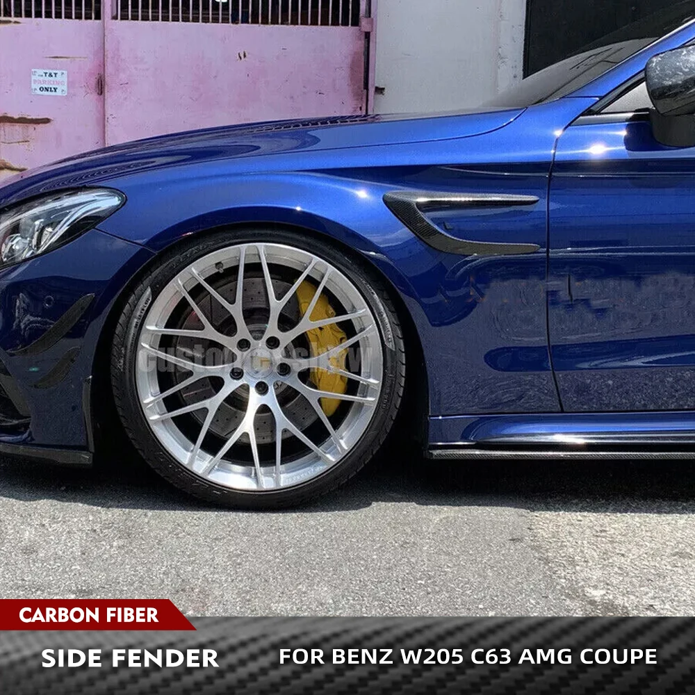 

Car Side Fender Vents Trims Canards Fins for Mercedes-Benz C-Class W205 C205 C63 AMG Coupe 2015-2017 Carbon Fiber/ FRP Side Kits