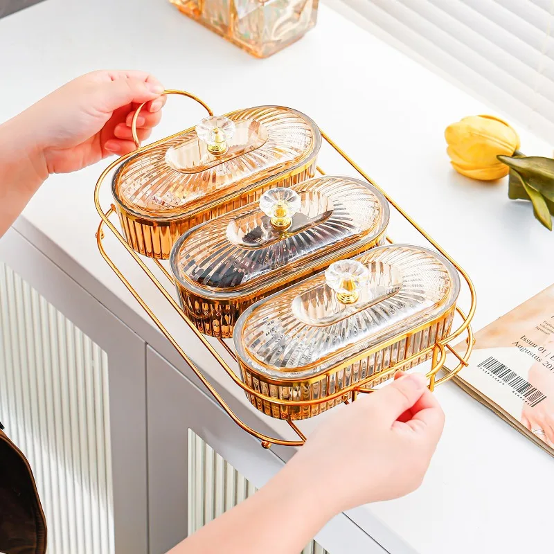 

Легкая роскошная тарелка с фруктами для дома, гостиной, журнальный столик, рассеянная тарелка с сухофруктами, тарелка для закусок