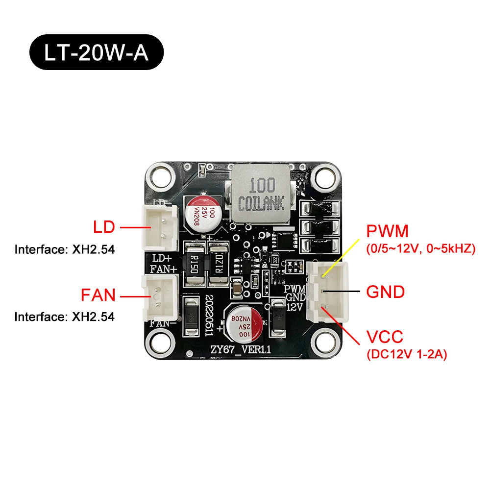 LASER TREE 20W 40W 80W Laser Driver for Laser Engraving Module Laser Cutter Engraver Head Wood Working Tools and Accessories