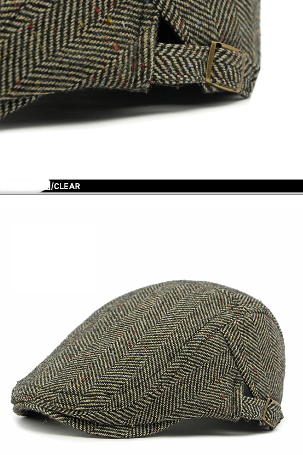 HT4546 Baskenmütze Wolle Hut Männer Frauen Angepasst Ivy Flache Kappe Retro Künstler Maler Gestreiften Baskenmütze Hut Männlich Weiblich Herbst Winter Baskenmütze Kappe – Detail 14