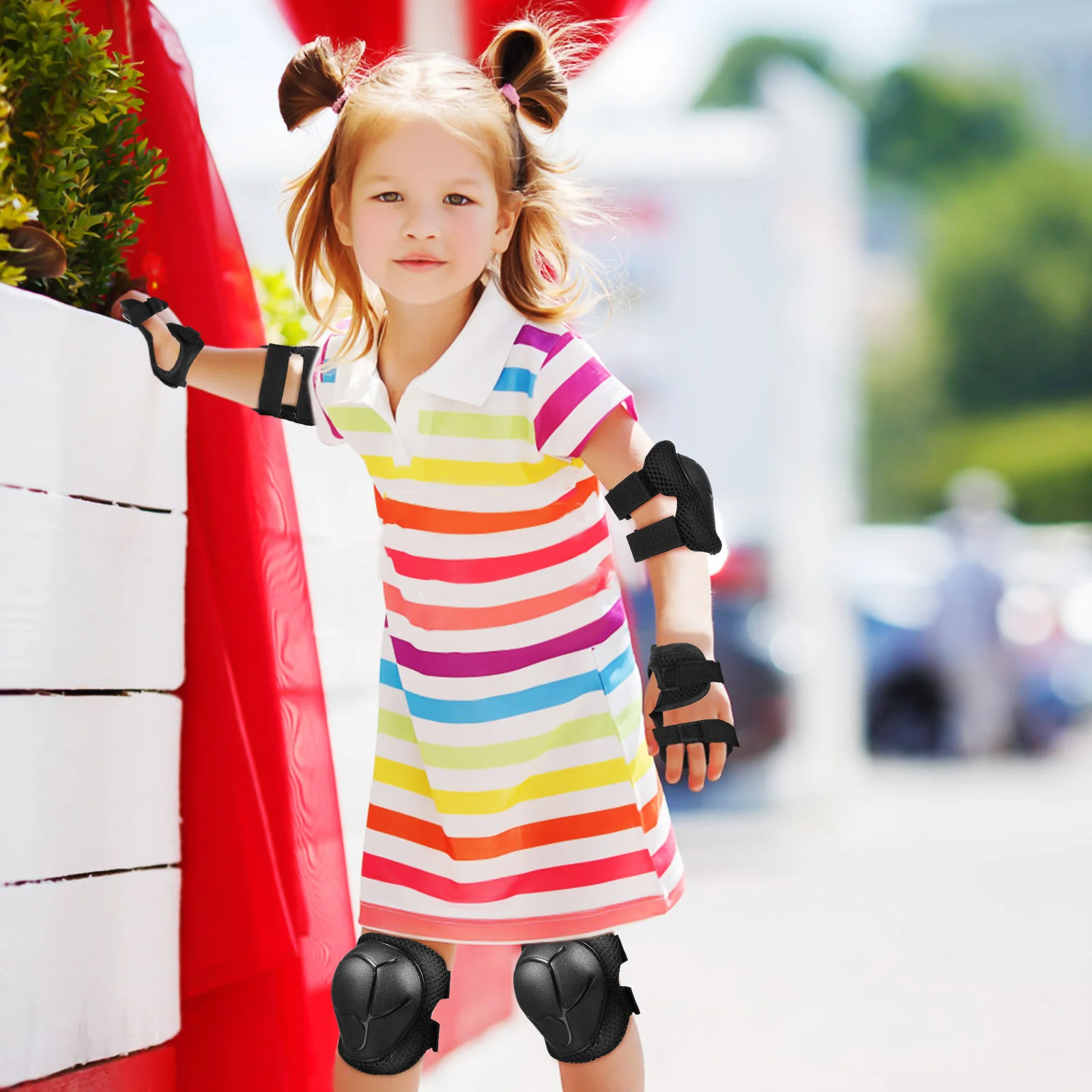 

1Set Elbow and Knee Pads Comprehensive Protection Soft Material Multi Functional for Skating Snowboarding Roller Accessories