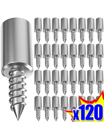 120/10PCS Self Tapping Screw Layer Plate Holder Wardrobe Septum Brackets Fixed Screws Shelf Support Pegs with Non-Slip Sleeves
