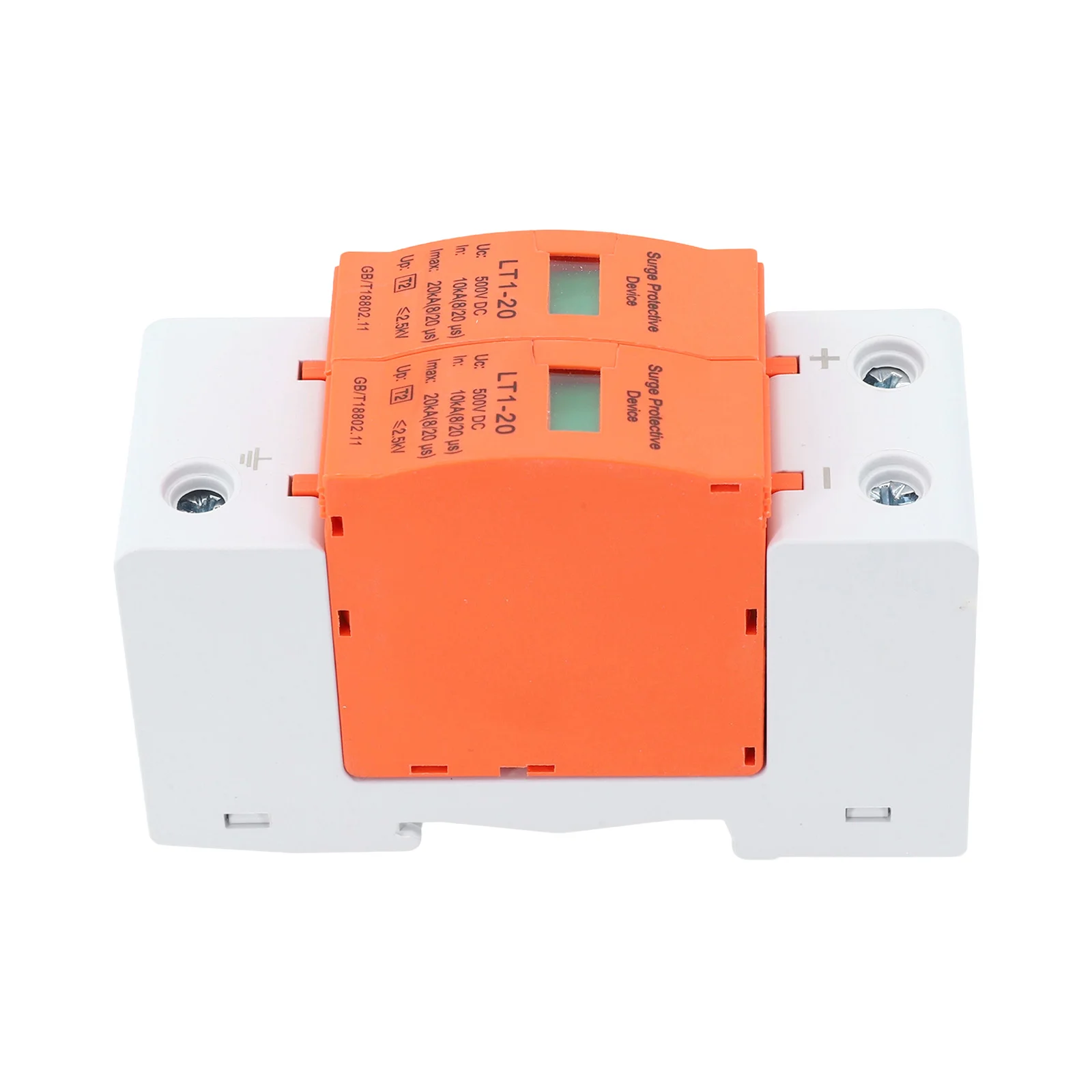 1pc Power Surge Protective Device SP Arrester Low Voltage House 91*36*64 Mm Pole Surge Voltage Protection 2P 20KA DC 500V/1000V