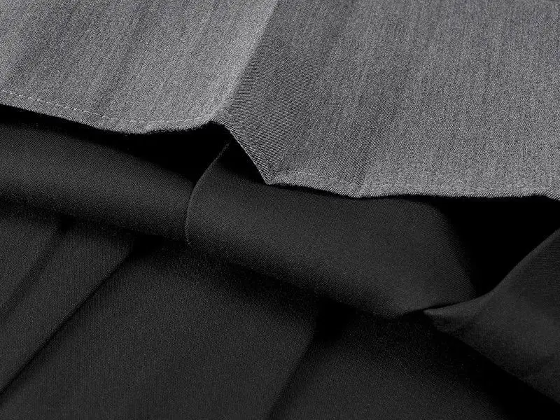 Gray Solid Folds Office Lady Casual High Waist A-line Loose Women's Skirt Mid-Calf Long Skirts For Women Clothing Fashion 2024