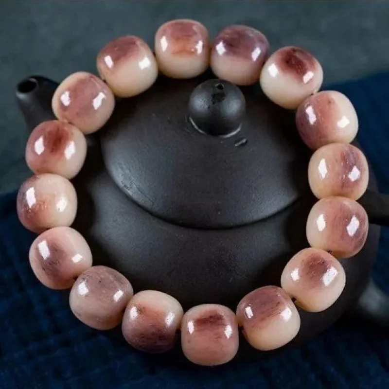 Natural Authentic Blood Buddha Beads Men and Women Old Bead Bracelet Care Collectible Artsy Object