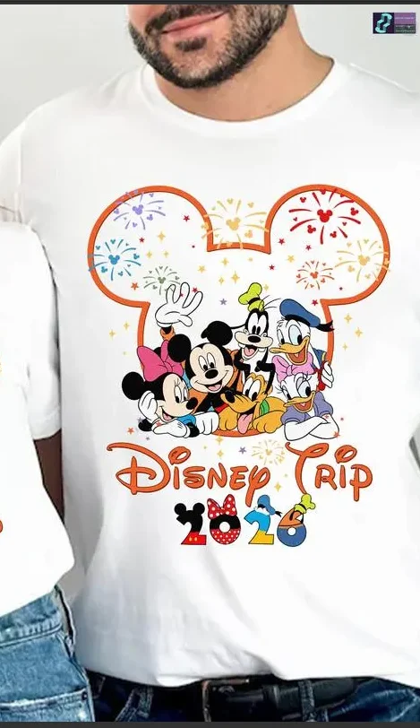 Mickey en vrienden Magic Castle-shirt voor de Disney Park Tour 2026 Familievakantie-reisshirt 2026