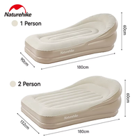 Naturehike Inflatable Longue Chair Air Lazy Sofa Armchair Backrest Single Double Bed Indoor Outdoor Camping Beach Bench Seat