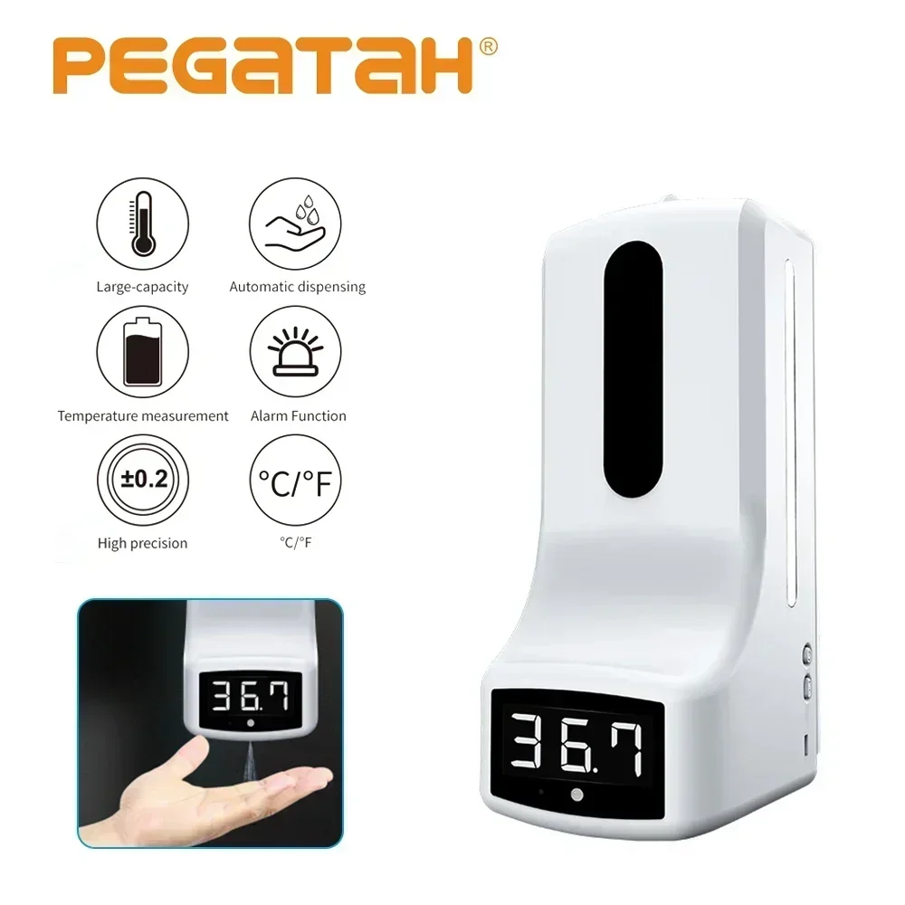 Цифровой Инфракрасный Датчик Температуры 1000 Мл С Сигнализацией - Автоматический Инфракрасный Термометр Для Дезинфекционного...