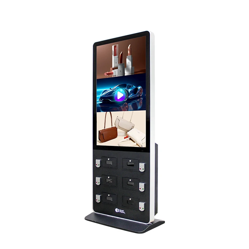 49 Inch Phone Charging Station Vending Machine All in One Smart Charging Advertising Kiosk with Pass Word Locker