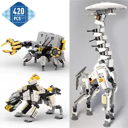 Moc Horizon Zero Dawned Shell Walker Long-necked beast saboteur building blocks Game Figure Mech Monster Dragon bricks toys gift