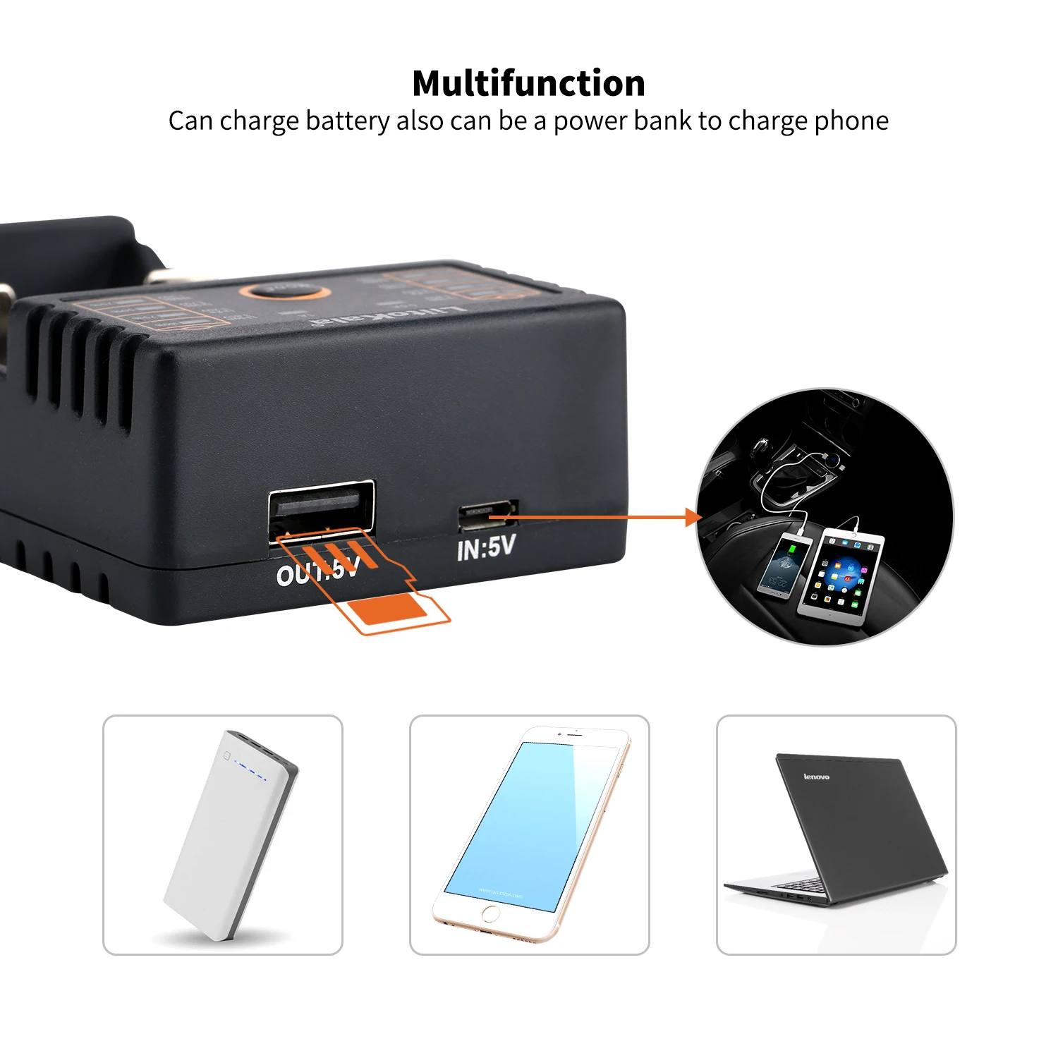 LiitoKala Lii-202 18650 battery charger + 2pcs 3.7v 18650 HG2 3000mAh Lithium Rechargeable Batteries Continuous Discharge 30A